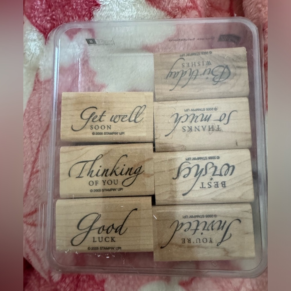 Stampin’ Up! Sincere Salutations set of 7 Preloved wooden & rubber